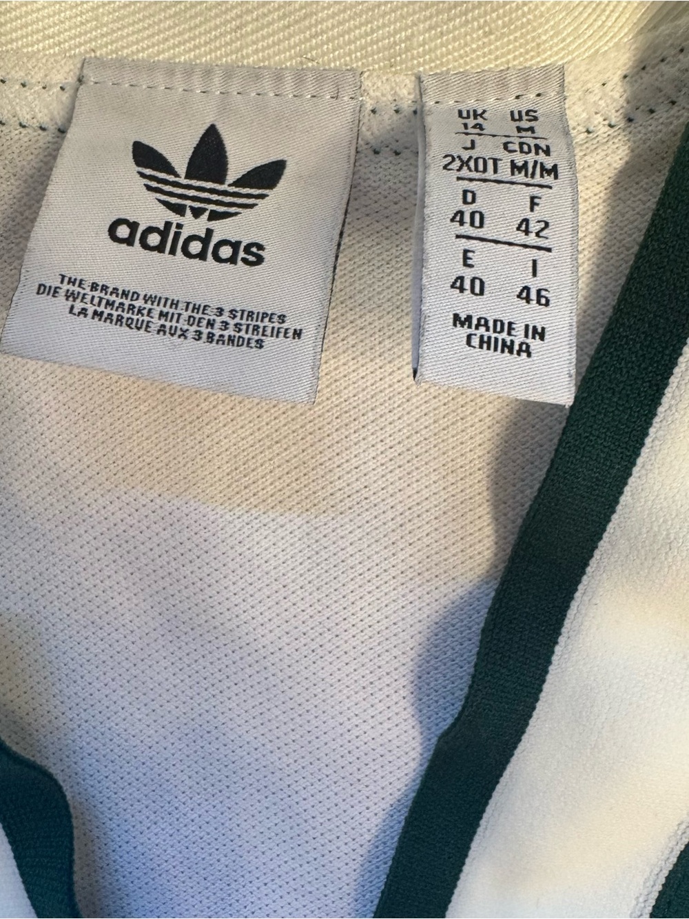 Adidas original tennis luxe pro white prep green stripe pique button cardigan - Picture 9 of 10